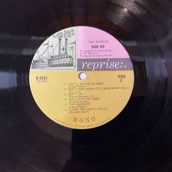 Don Ho Tiny Bubbles Vinyl Record Album R 6232 Mono By Reprise Records 1966 VG - Picture 5 of 8